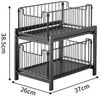 GarveeMore Küchenorganizer-Set 2Ebenen Auszug mit Schiebeschublade Kabinett Organizer Unter der Spüle, Slide-Out Stackable Under Sink Cabinet Organizer Mehrzweck für Küche Bild 2