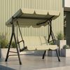 Huracan Hollywoodschaukel 3-Sitzer, Gartenschaukel mit Verstellbarem Sonnendach, 3-Sitzer, 193*110*152cm, UV-Schutz Wetterfest, Schaukelbank 220kg Belastbar Bild 4