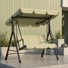 Huracan Hollywoodschaukel 3-Sitzer, Gartenschaukel mit Verstellbarem Sonnendach, 3-Sitzer, 193*110*152cm, UV-Schutz Wetterfest, Schaukelbank 220kg Belastbar Bild 5