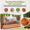 COSTWAY Blumenkasten (1 St), Hochbeet mit Rankgitter, für Kletterpflanzen, 196 x 44 x 182 cm Bild 3