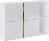 Vente-unique - MARZIALO Ordnungshelfer Holz, Platte WeißGold - B 26,8 cm x H 85 cm x L 125,1 cm Bild 3