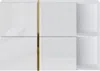 Vente-unique - MARZIALO Ordnungshelfer Holz, Platte WeißGold - B 26,8 cm x H 85 cm x L 125,1 cm Bild 2