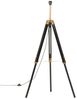 vidaXL Stativlampe Schwarz und Golden Teak Massivholz 141 cm 288076 Bild 5