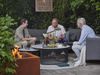 Gartencouchtisch Virgo aus Aluminium mit Glasplatte, modern, rund, grau, Ø 105 cm Bild 2