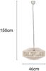 Boho Pendelleuchte SVEA Lampenschirm aus Baumwolle Beige, Ø 46cm Bild 4