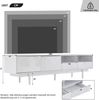 Merax 200cm Moderner böhmischer TV-Schrank mit Stauraum, maximale Kapazität 90 Zoll TV, weiß Bild 4