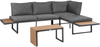 Garten Ecksofa mit Tisch 4-Sitzer PIENZA linksseitig Hellbraun Grau Bild 4