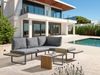 Garten Ecksofa mit Tisch 4-Sitzer PIENZA linksseitig Hellbraun Grau Bild 3