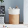 vidaXL Aufbewahrungskorb Braun und Weiß Ø49x65 cm Baumwolle 358493 Bild 3