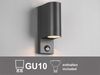 Außenwandleuchte mit Bewegungsmelder, Up and Down Anthrazit rund mit GU10 LED Bild 5