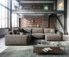 Wohnlandschaft Lanzo XL 360x260 cm Mikrofaser Khakibraun Recamiere variabel Bild 2