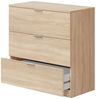 Kommode >Chests of 3 Drawers< in Kanadische-Eiche - 77x80x38 (BxHxT) Bild 4