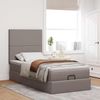vidaXL Ottomane Bett mit Matratze & LEDs Taupe 90x200 cm Stoff 3313896 Bild 4