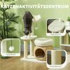 PawHut Kratzbaum 79 cm, mit Katzenhöhle, Bett, Spielbälle, Sisal-Kratzsäulen, für Katzen bis 5 kg, Cremeweiß Bild 4