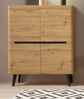 Highboard 107 cm 4-türig Eiche Tonder Bild 2