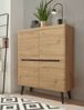 Highboard 107 cm 4-türig Eiche Tonder Bild 4
