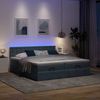 vidaXL Ottoman-Bett mit Matratzen & LEDs Dunkelgrau 180x200 cm Samt 3312960 Bild 3