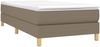vidaXL Polsterbett, Stoff, 25,0 cm, Taupe, 100x200 cm, mit Lattenrost, Natur Bild 3