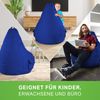 Green Bean® Sitzsack mit Rückenlehne, 230L Füllung waschbar, Polyester-PVC-Stoff blau, 80 x 70 x 90 cm Bild 3
