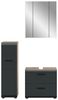 furnling Badmöbel-Set Ivy, (3-St, Spiegelschrank, Stauraumschrank, Waschbeckenunterschrank), Badezimmermöbel, Komplett-Set, Breite 105 cm, Nox Oak/schwarz matt Bild 2