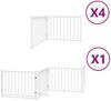 vidaXL 12-tlg. Hundetor mit Tür Faltbar Weiß 960 cm Pappelholz 3155732 Bild 2