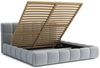 Polsterbett Doppelbett GIOTTO 180x200cm Stoff Magic Velvet Hellbeige Bild 2