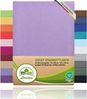 leevitex® Spannbettlaken, Premium 170g/m², Gummizug: rundum, schwer und dick, 100% Jersey-Baumwolle, Flieder / Lavender, 140 x 200 - 160 x 220 cm Bild 4