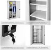 TecTake 800633 Abschließbarer Spind, Aktenschrank mit 6 Fächern und Kleiderstange, Leichte Montage, 180 x 80 x 40 cm (Grau) Bild 4