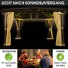 BRAST Alu-Pavillon Premium 3x4m beige festes Dach wasserdicht + Moskitonetz + LEDs Bild 5