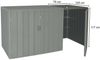 XL 1er-/2er-WPC-Mülltonnenverkleidung Erweiterung HWC-J28, Premium Mülltonnenbox, Metall Holzoptik ~ grau Bild 3