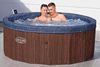 Bestway Lay-Z-SPA Whirlpool Toronto AirJet, Ø190x70 cm, 7 Personen, Energiesparend, Heizung, Frostwächter, 180 AirJet-Düsen, App-Steuerung, UltraFit-Pumpeneinheit, Abdeckung, Holz-Optik, Palisander Bild 3