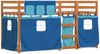 vidaXL Etagenbett mit Vorhängen Blau 80x200 cm Massivholz Kiefer 3283923 Bild 3