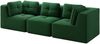 Modulares 3-Sitzer Ecksofa H 69 x T 297 x B 104 cm aus Cord in Grün mit 74 cm Sitztiefe Bild 4