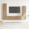 vidaXL 4-tlg. TV-Schrank-Set Wandmontage Artisan-Eiche Holzwerkstoff 3329218 Bild 3