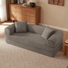 Klappsofa aus Schaumstoff, wandelbar zum Schlafsofa, 195x89x59 cm, Braun Bild 5