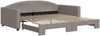 vidaXL Tagesbett Ausziehbar Taupe 100x200 cm Stoff 3197196 Bild 2