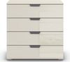 rauch Aditio Box, Kommode, 4 Schubladen, mit Glasfront, mit Softclose-Funktion, Farbe Beige, BxHxT 80x81x42cm Bild 2