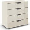 rauch Aditio Box, Kommode, 4 Schubladen, mit Glasfront, mit Softclose-Funktion, Farbe Beige, BxHxT 80x81x42cm Bild 3