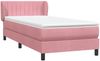 vidaXL Boxspringbett mit Matratze Rosa 80x220 cm Samt 3317720 Bild 4