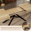 SeedWave Esstisch Ausziehbarer Küchentisch 140-180cm lang mit Stauraum, Metallfüßen, Ausziehtisch für 6-8 Personen, eine Ersatzplatte zur Erweiterung Bild 3
