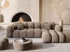 Samtstoff Ecksofa Monteverde L Form - Samtstoff - braun - Rechts Bild 2