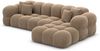Samtstoff Ecksofa Monteverde L Form - Samtstoff - braun - Rechts Bild 1