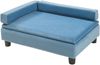 Haustierbett Salkonssad 60x45x24 cm Samt Blau [en. casa] Bild 3