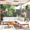 vidaXL 6-tlg. Garten-Lounge-Set mit Kissen Cremefarbenes Holz Akazie & Seil 3057899 Bild 1