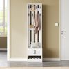 Merax Garderoben-Set Garderobenständer, 2-in-1 Garderobe, (1-St, mit Schuhschrank und 8 Haken, Flurmöbel), Flurgarderobe, Garderobenbank, 50×36×190 cm Bild 2