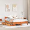 vidaXL Massivholzbett mit Schubladen Wachsbraun 135x190 cm Kiefer 3301922 Bild 3