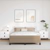 vidaXL Bettrahmen mit Matratze Cappuccino 140 x 200 cm Stoff 3398637 Bild 3