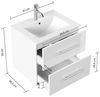 Lomadox Badmöbel-Set HARLINGEN-02, (Spar-Set, 2-St, Waschtisch Spiegelschrank), 60cm breit, Keramikwaschbecken, grau Bild 3