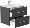 Lomadox Badmöbel-Set HARLINGEN-02, (Spar-Set, 2-St, Waschtisch Spiegelschrank), 60cm breit, Keramikwaschbecken, grau Bild 2