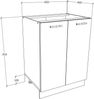 VCM Küchenmöbel Unterschrank Esilo 918657 Weiß H. 82 x B. 60 x T. 46 cm Bild 4